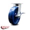 Service Caster 8 Inch Kingpinless Solid Poly Wheel Swivel Caster with Brake SCC-KP30S820-SPUR-SLB - alternate 1